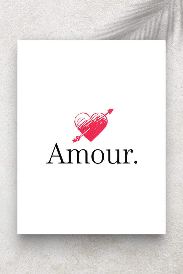 Mot Amour Coeur et Flèche