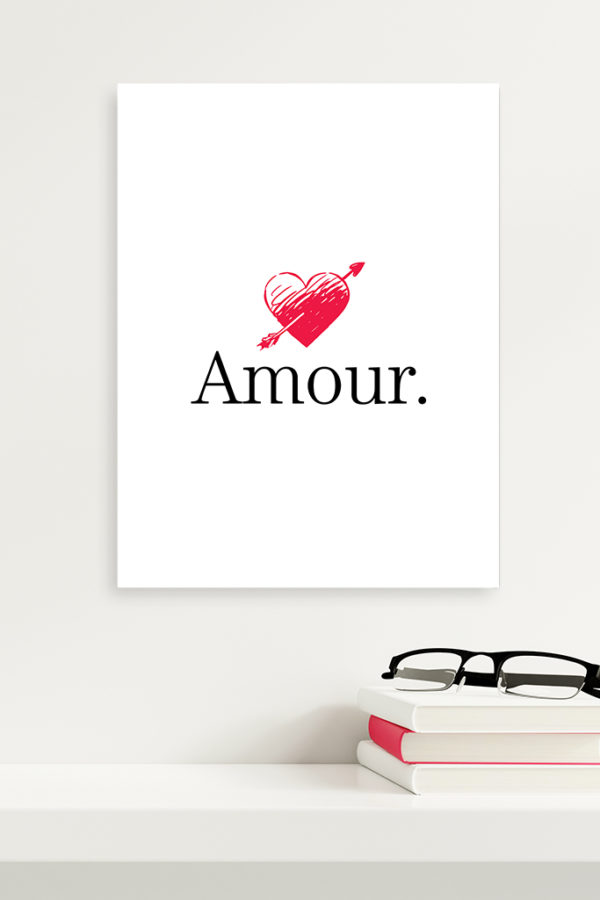 Mot Amour Coeur et Flèche – Image 2