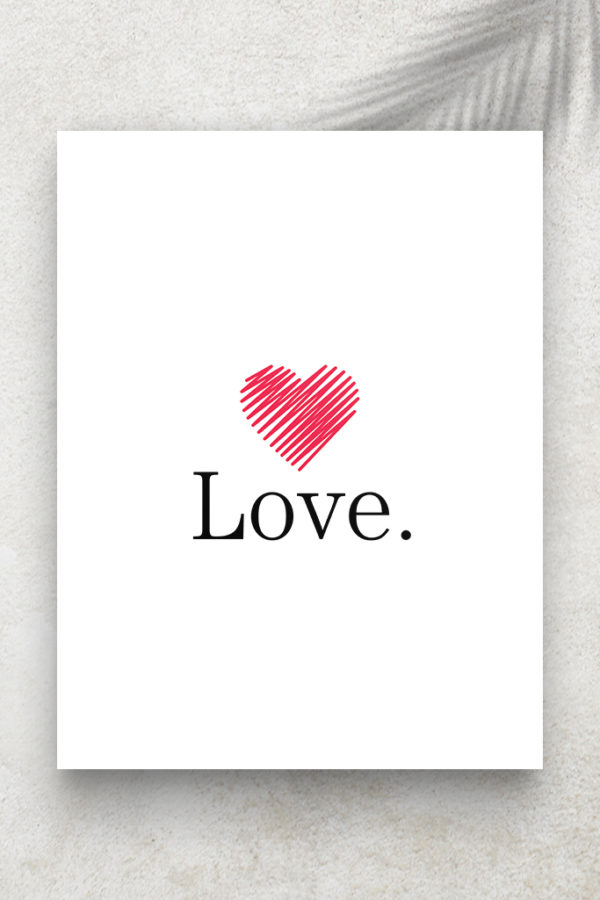 Mot Love et Coeur