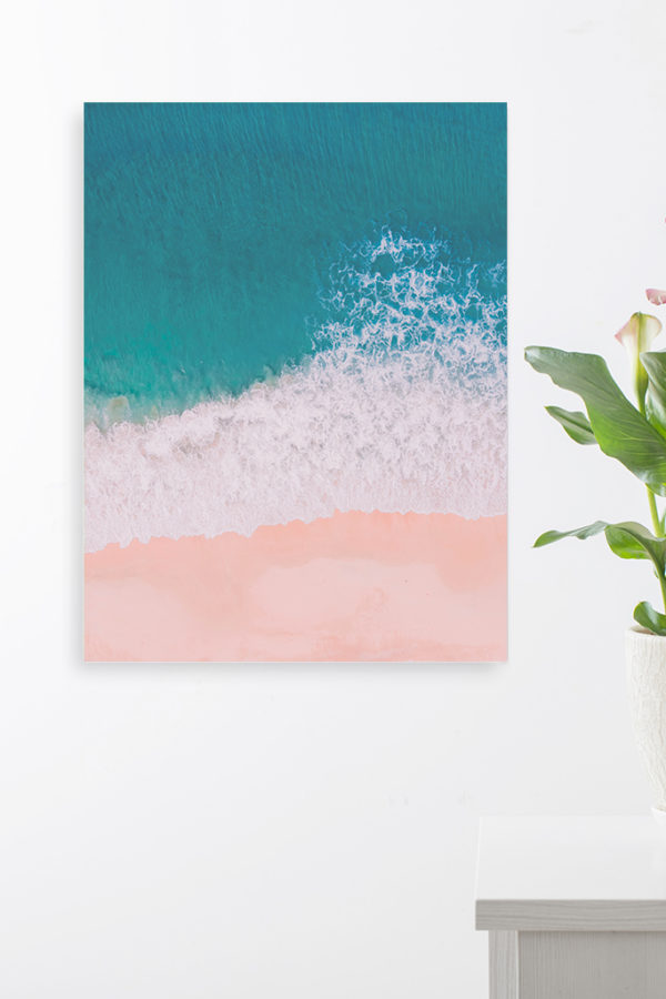 Vague Bleue Turquoise et Sable Rose – Image 2