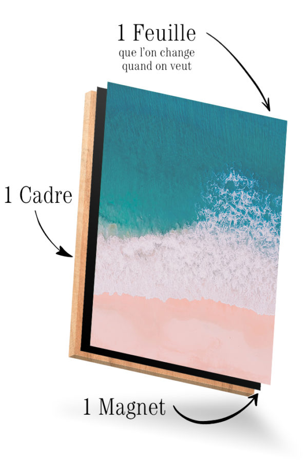 Vague Bleue Turquoise et Sable Rose – Image 4